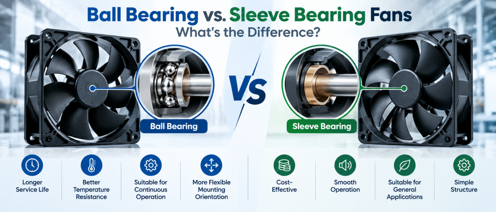 Ball bearing vs sleeve bearing fans comparison